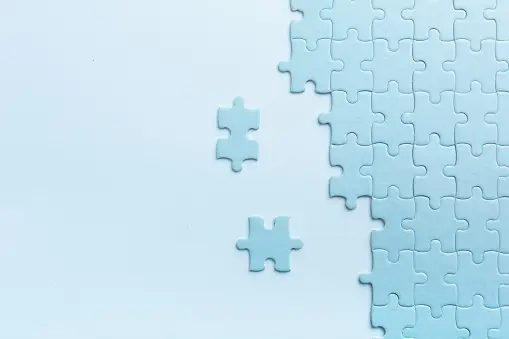 Puzzle pieces to represent challenges