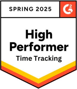 G2 - High Performer Time Tracking - Spring 2025 G2 - High Performer Time Tracking - Spring 2025