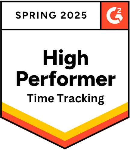 G2 - High Performer Time Tracking - Spring 2025 G2 - High Performer Time Tracking - Spring 2025