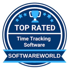 Top rated time tracking software badge