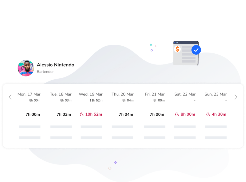 Jibble detailed automated weekly timesheet