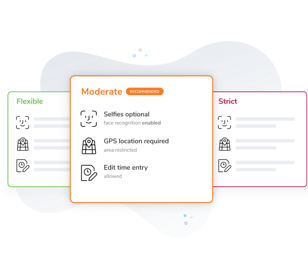 Time tracking restrictions for clocking in