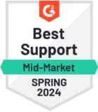 G2 - Best Support Mid-Market - Spring 2024 G2 - Best Support Mid-Market - Spring 2024
