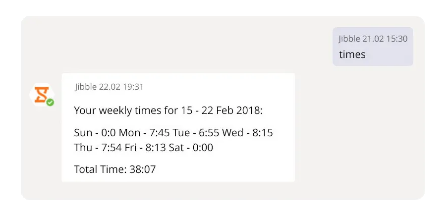 Jibble weekly timesheets notification via Microsoft Teams