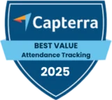 Capterra - Best Value (Attendance Tracking) 2025 Capterra - Best Value (Attendance Tracking) 2025