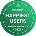 Crozdesk Happiest Users 2021