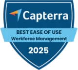 Capterra - Best Ease of Use (Workforce Management) 2025 Capterra - Best Ease of Use (Workforce Management) 2025