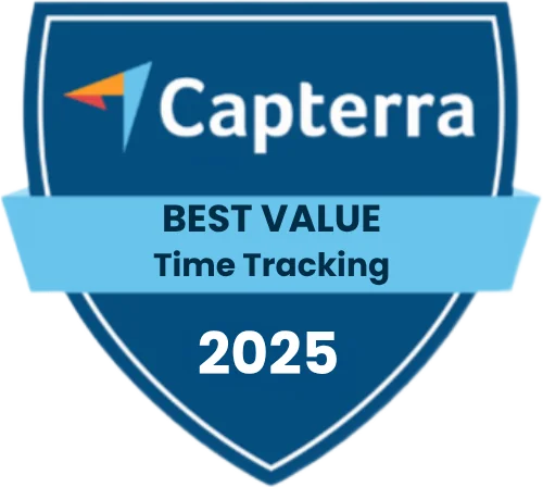 Capterra - Best Value (Time Tracking) 2025 Capterra - Best Value (Time Tracking) 2025