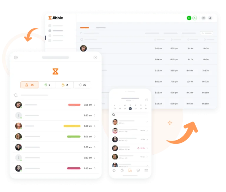 Time clock app on any device