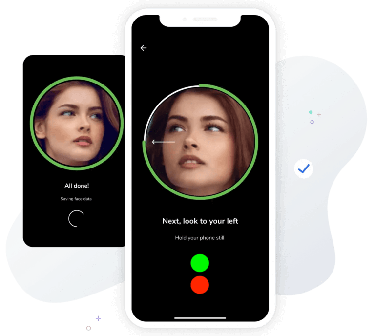 Mobile registering face data for time tracking