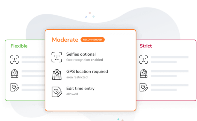 Time tracking restrictions for clocking in