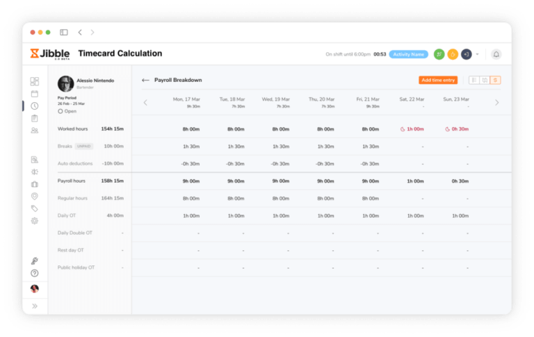 Fiches horaires avec calcul