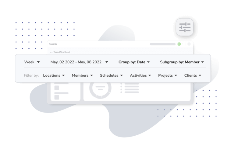 Time tracking filters