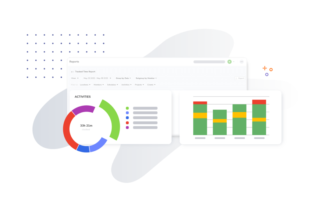 Tracked time reports with graphs