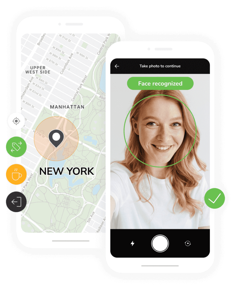 GPS and face recognition on mobile for attendance