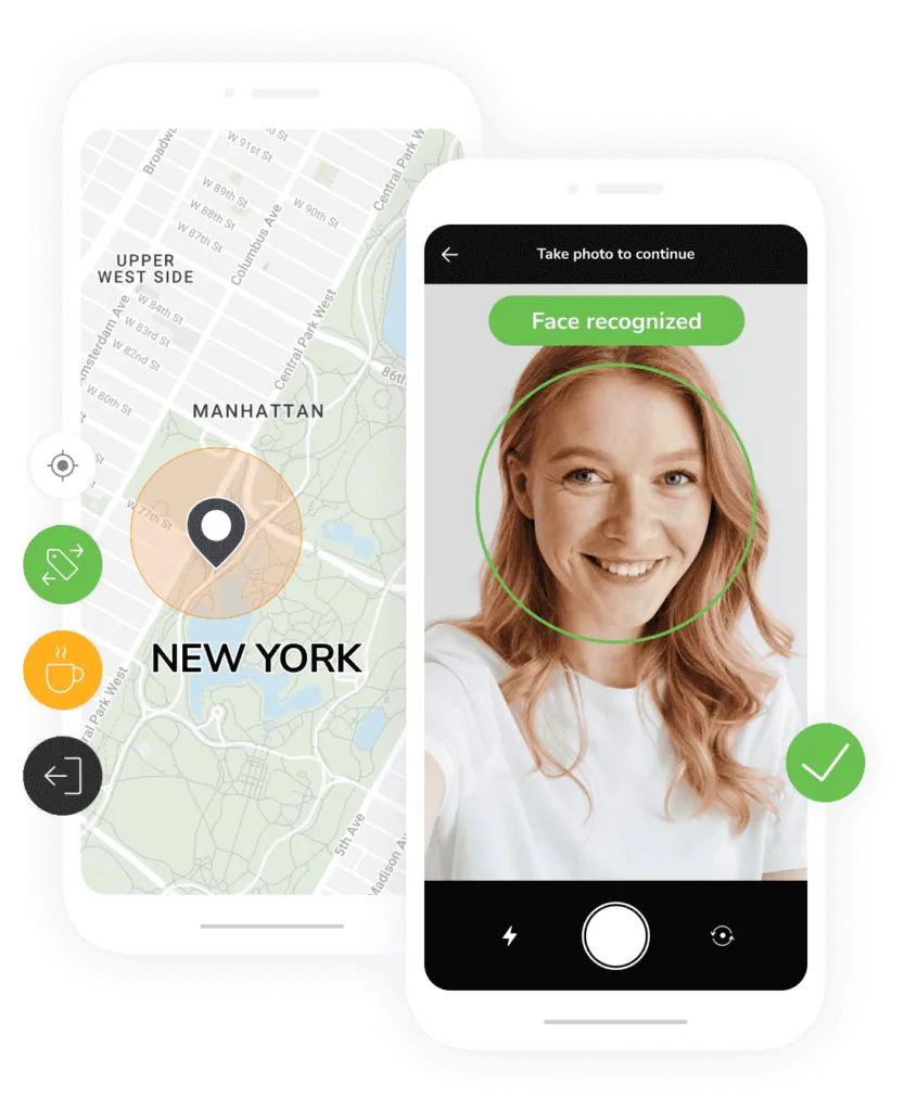 GPS and face recognition on mobile for attendance