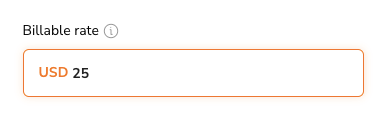 Setting up billable rate