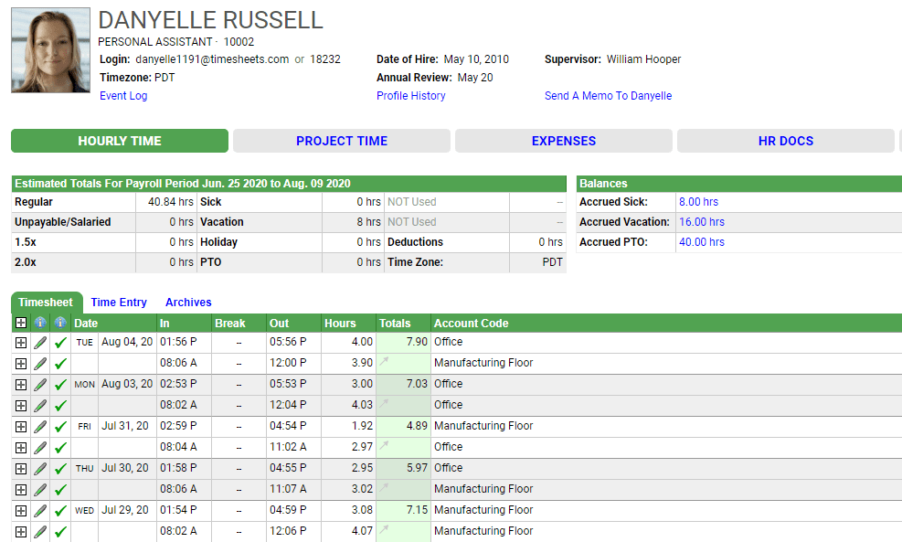 Overview of Timesheets.com