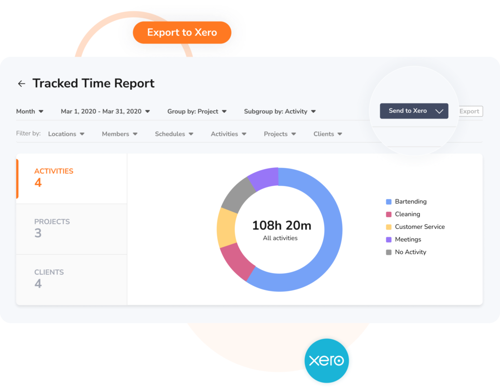 Export timesheets to Xero