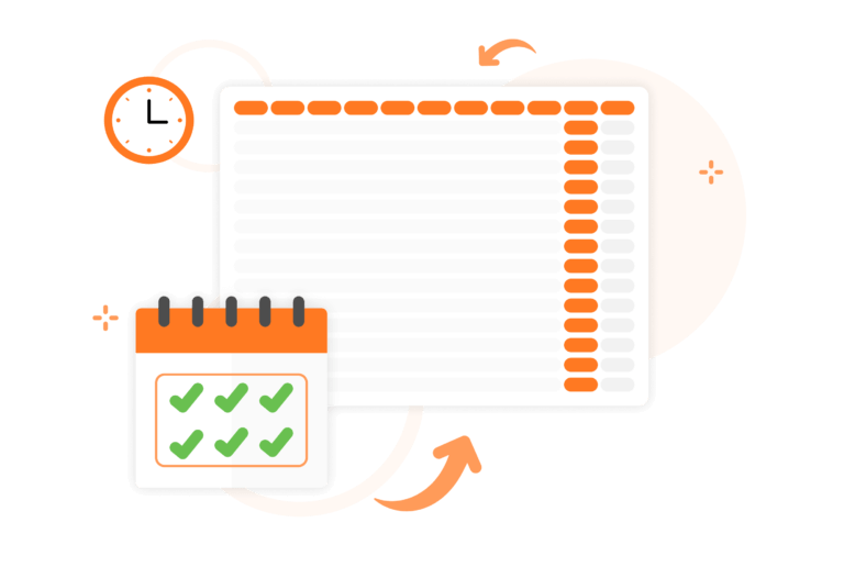 A timesheet sample for the month