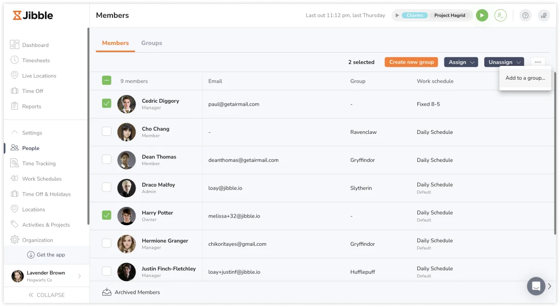 Adicionando membros em massa a um grupo