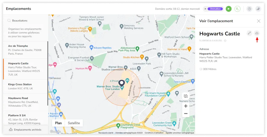 Archive locations If a location is no longer in use, they can be archived to hide them from time tracking and filter lists. Past time entries with this location will not be affected.