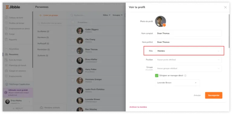 Attribuer des rôles aux utilisateurs sur l'application web