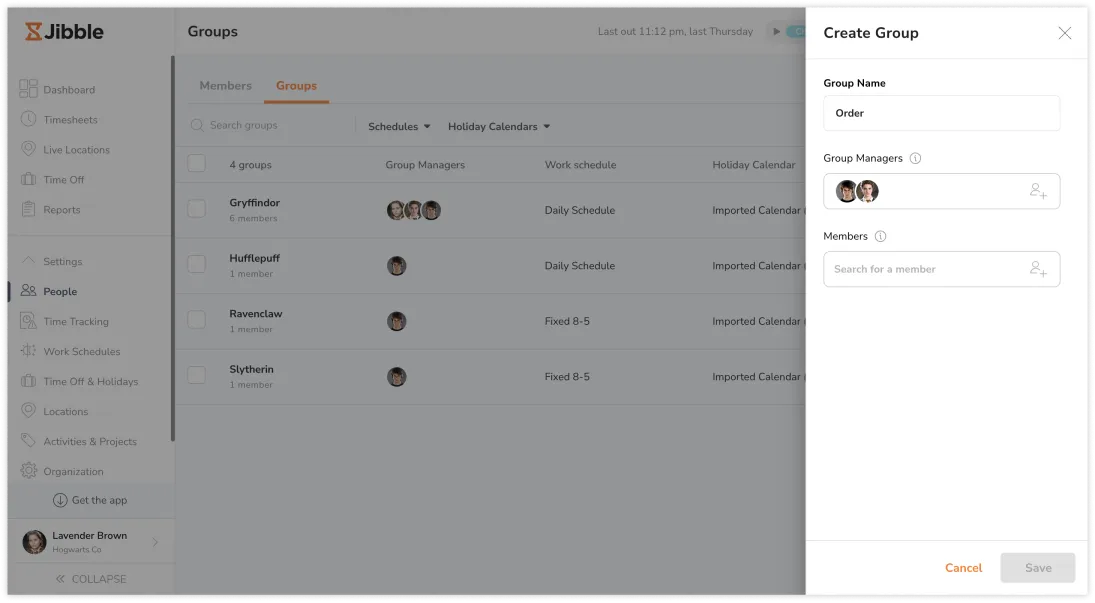 Membuat grup baru di Jibble