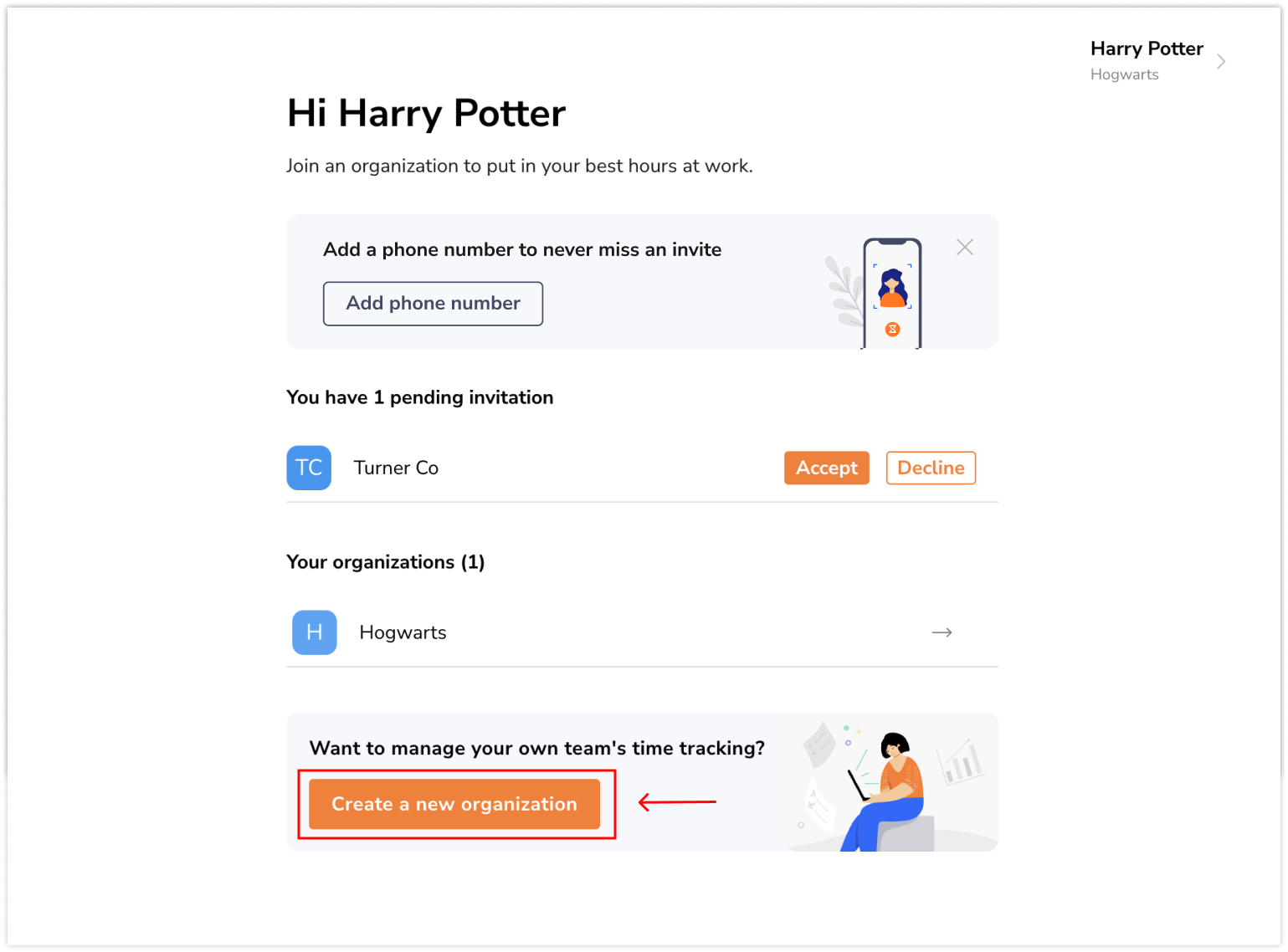 Membuat organisasi baru dengan organisasi yang sudah ada di web