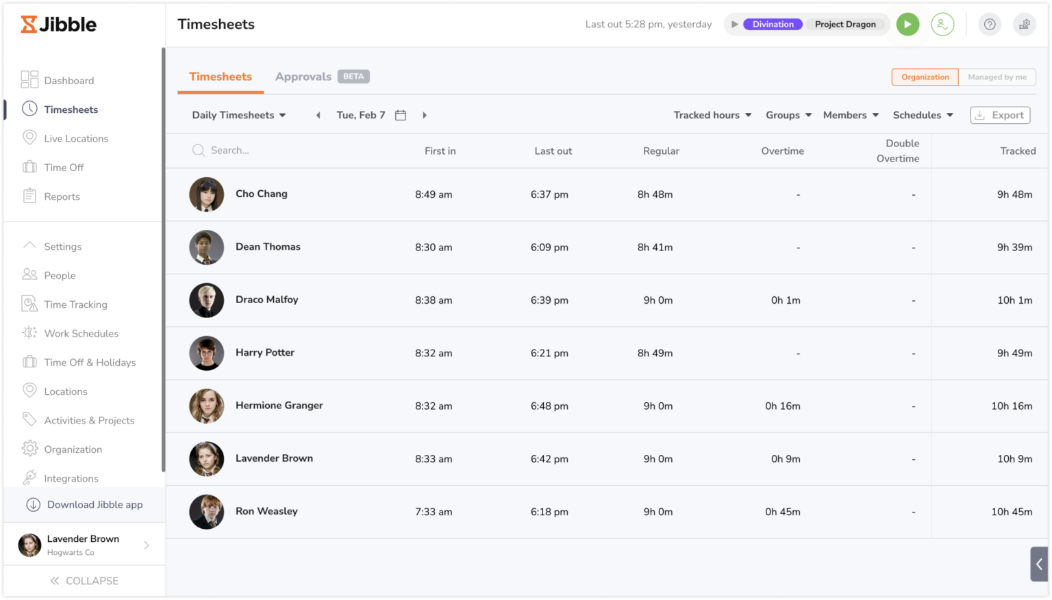 How do timesheets work?