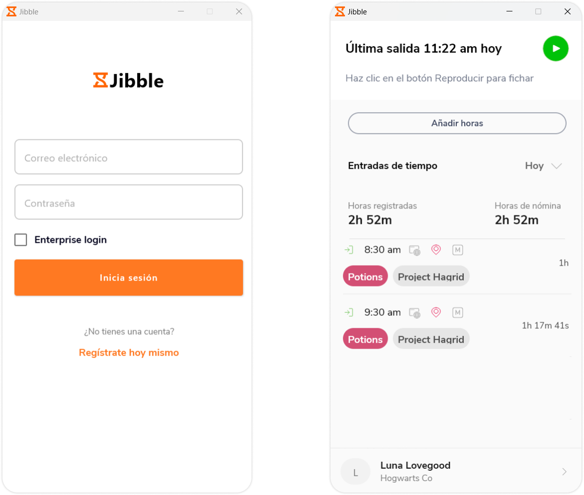 Logging in via desktop app