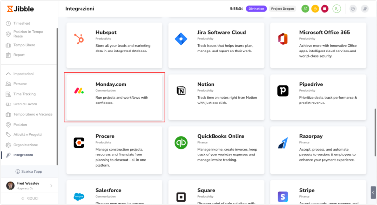 Integrations monday.com