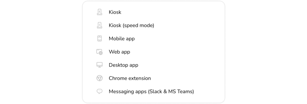 Device indicators on timesheets