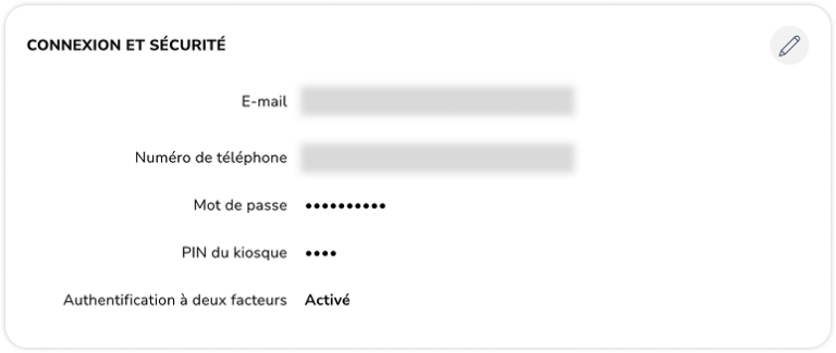 Login and security in account settings