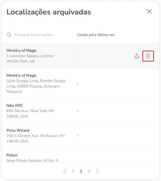 delete archive location