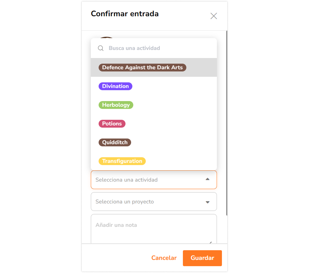 Tracking time against activities