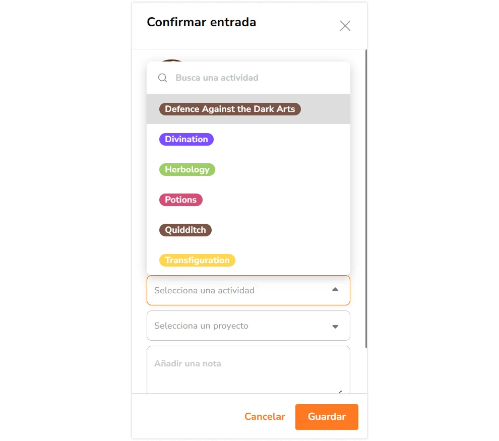 Tracking time against activities