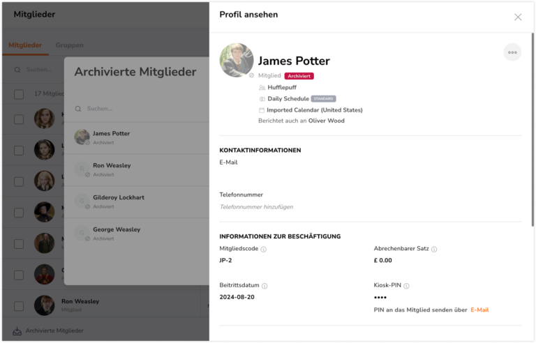 Archived member profile
