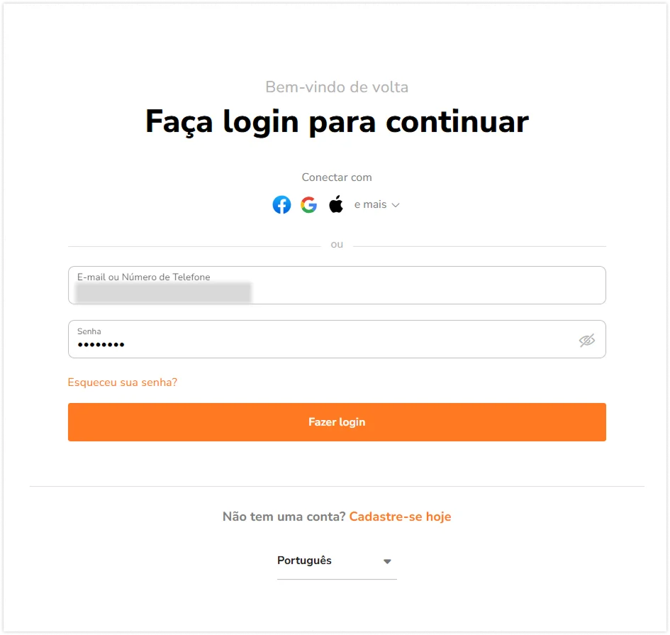 Cadastre-se hoje