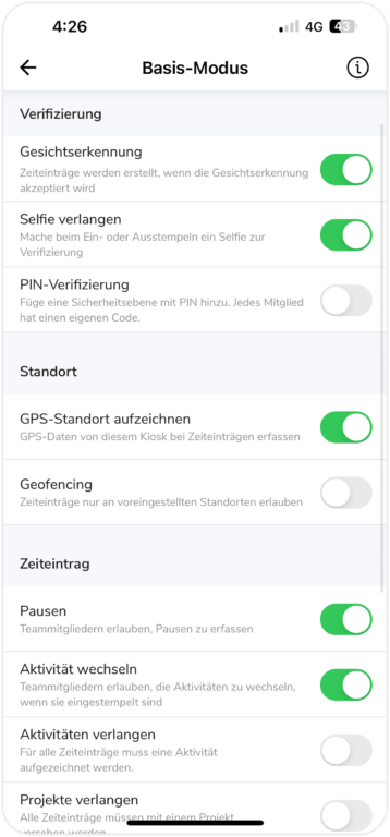 Basic mode on kiosk