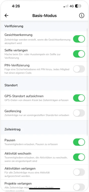 Basic mode on kiosk