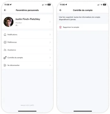 Go to Account Settings > Account Control > Delete account.