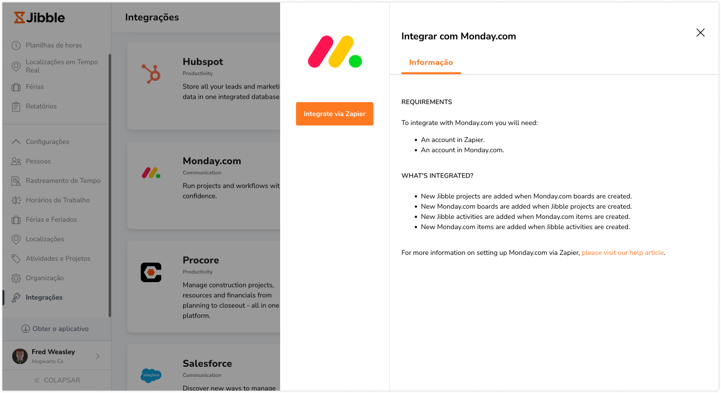 Conectar o Jibble a outros apps pelo Zapier