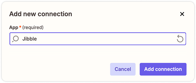 Recherche de Jibble pour connecter Zapier