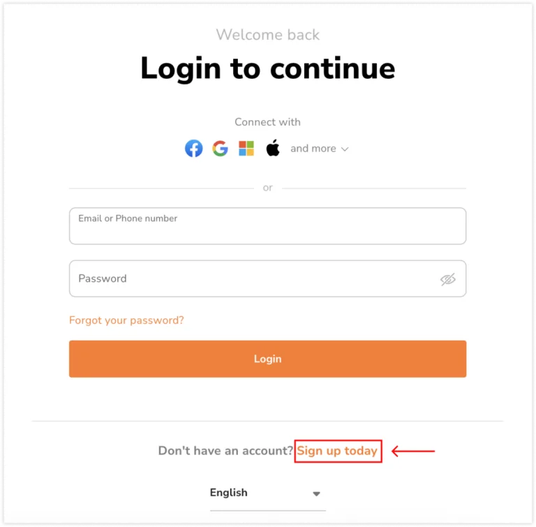 Signing up to Jibble on web