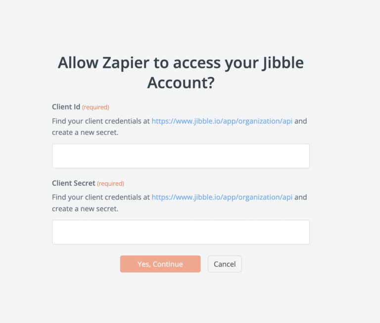 Allow Zapier to access Jibble API 