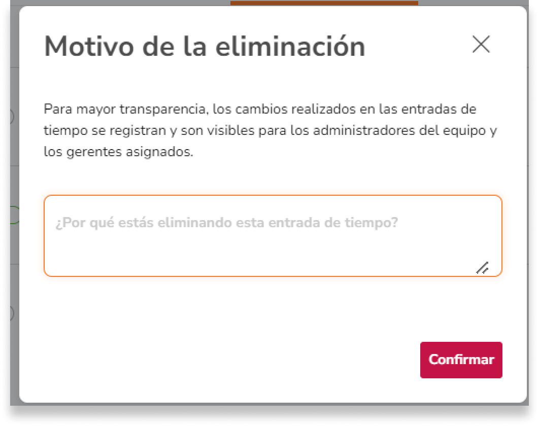 Haz clic en Confirmar para que el cambio surta efecto.