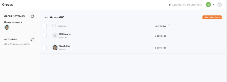 Configuring the group page