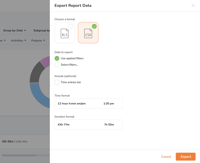 With Jibble's timesheet app, you can generate and export tracked time reports to monitor and analyze employee productivity wherever you are.