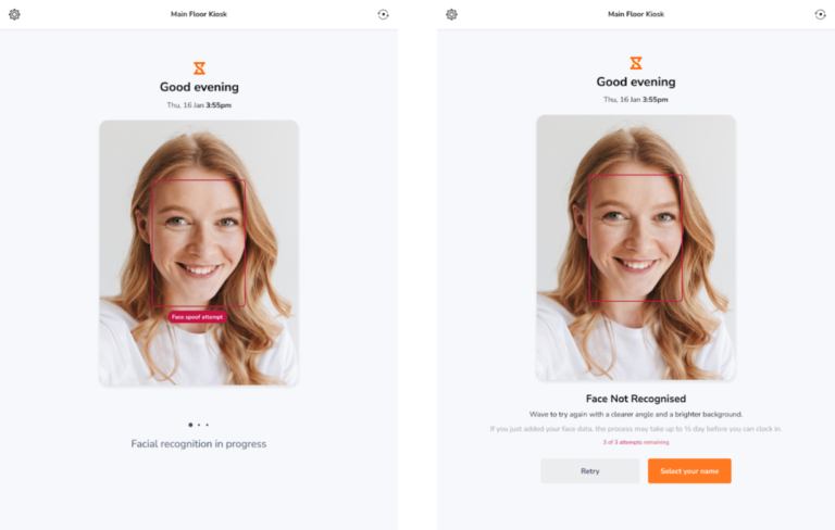 What happens when face recognition verification fails?